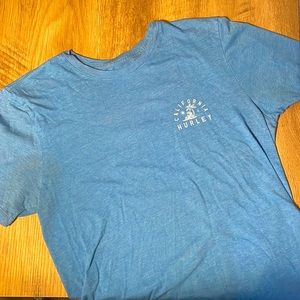 Men Hurley Short Sleeve Tee Blue Cali Medium Used
